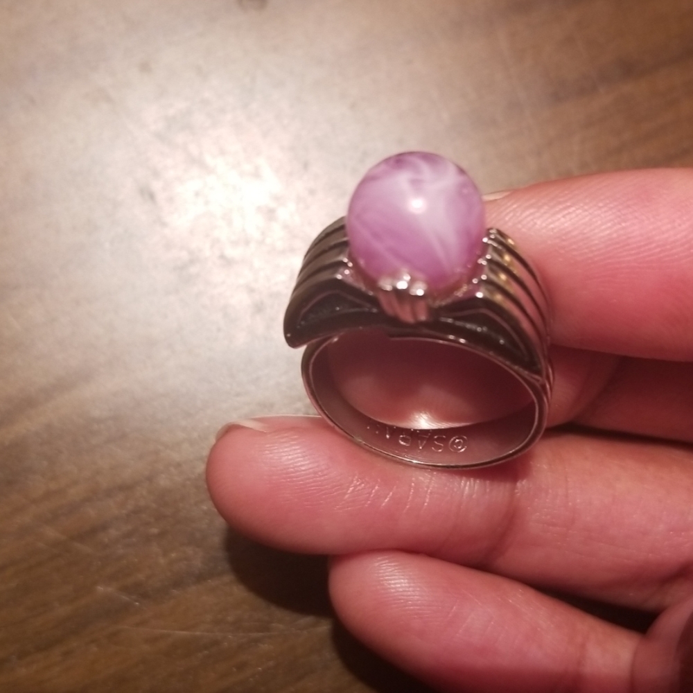 Sarah Coventry Silver tone lilac bead